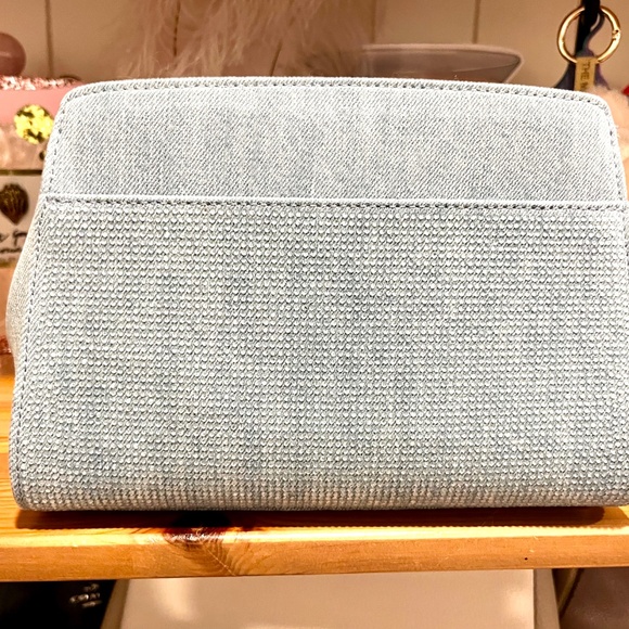 Kate Spade 🎁Denim Rhinestone Stud Madison Top Handle Crossbody Satchel Bag - Picture 5 of 11